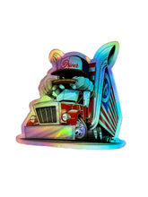 Load image into Gallery viewer, Patriot Driver Holographic Sticker 3in
